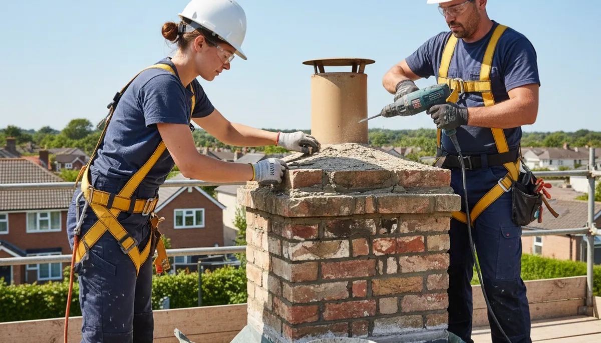 Minneapolis MN chimney repair by FX Remodeling & Exteriors fixing cracked masonry and mortar damage