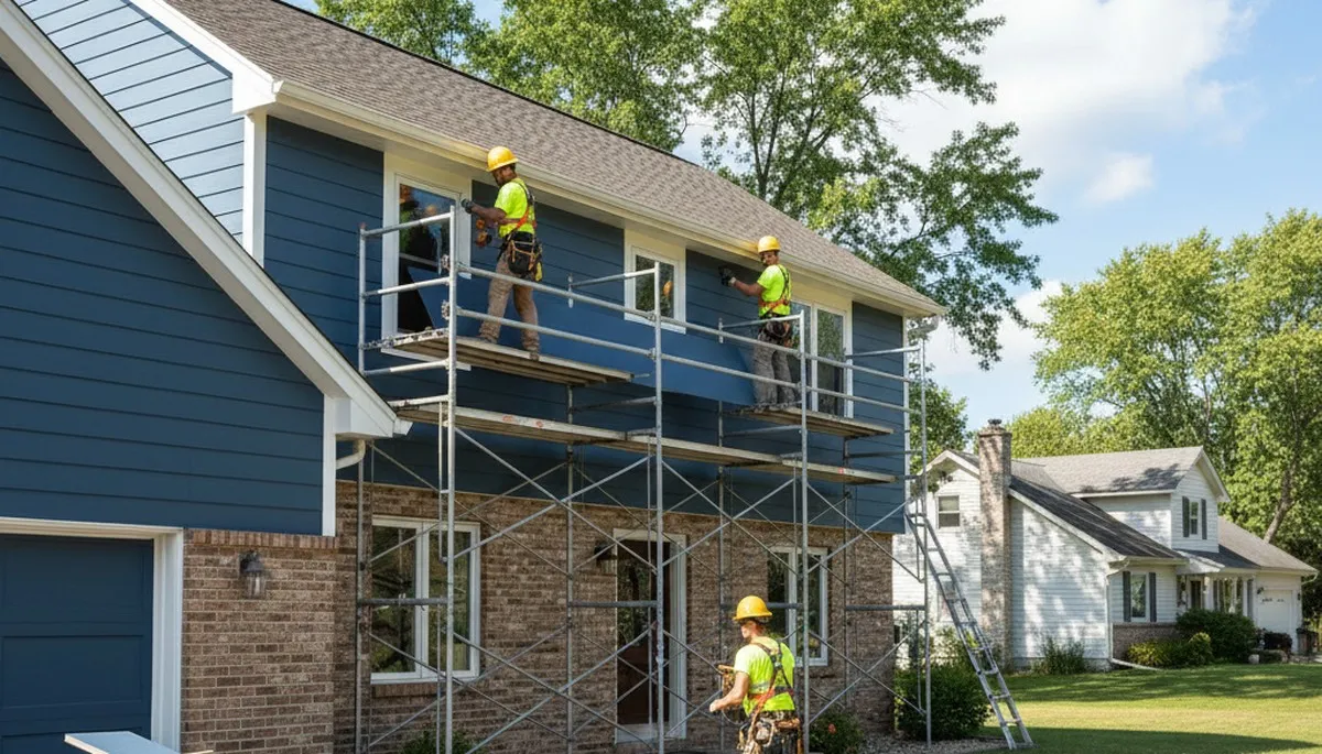 Vinyl siding installation by Minneapolis, MN siding contractor for home exterior improvement