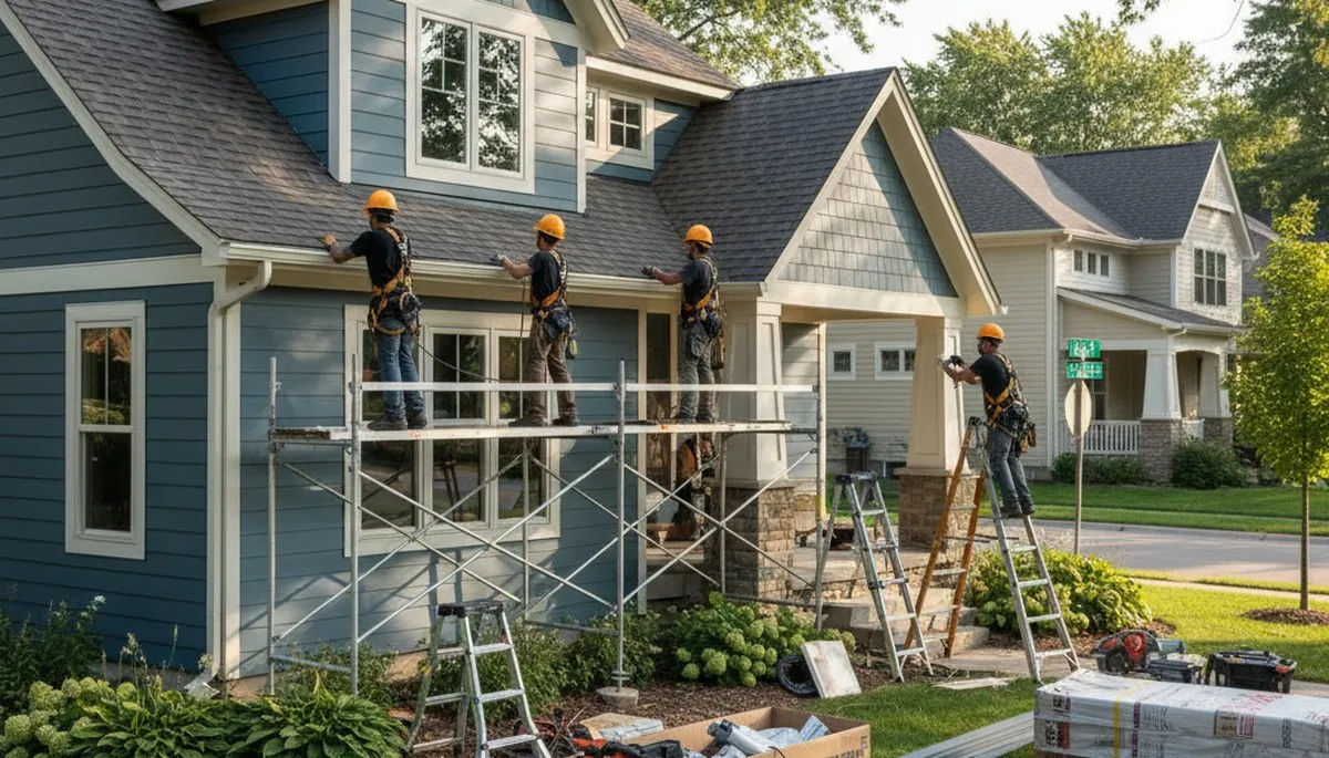 Vinyl siding installation in Minneapolis, MN for a residential home exterior
