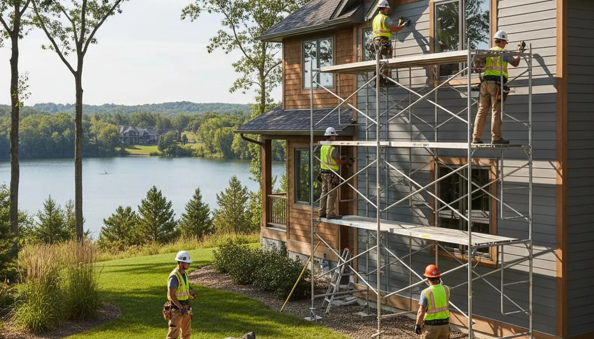 Vinyl siding installation for Minneapolis, MN home exterior by professional siding contractor